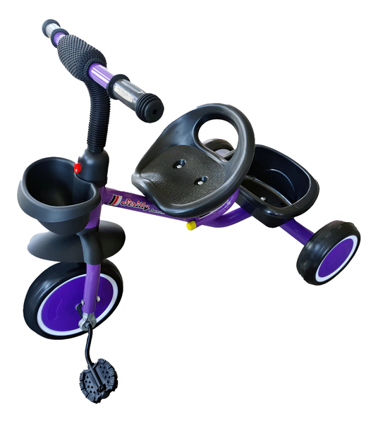 Triciclo Infantil Reforzado Rueda Maciza Con Canasto Niños