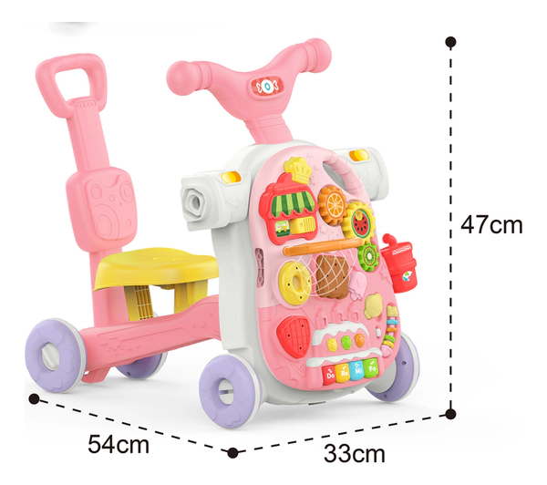 Andador Interactivo 4 En 1 Multifuncional Con Música, Luz