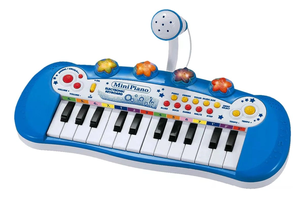 Piano Musical Con Luz Sonido Y Microfono Incluido