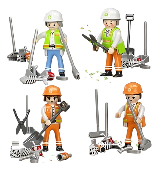 Muñecos Barrenderos Limpieza De Calle Surtidos C/accesorios
