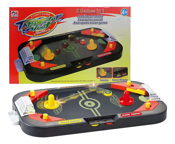Juego De Mesa Hockey Tejo Y Pinball 2 Jugadores 2 En 1