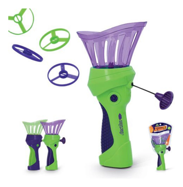 Pistola Lanzadora De Frisbees Para Niños Diversión Segura