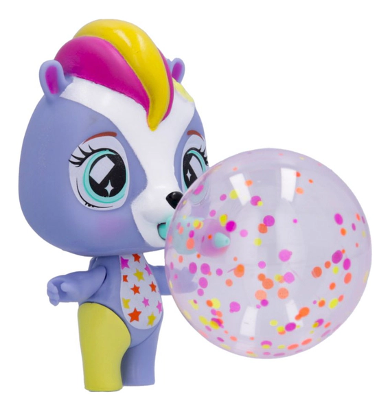 Muñeca Glitter Party Animales Sopla Burbujas