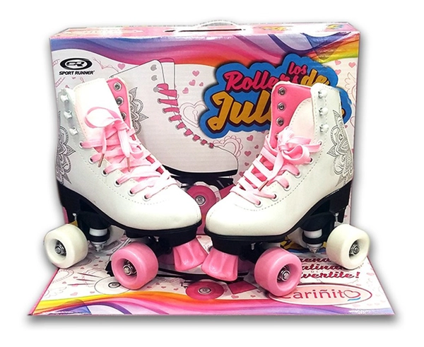 Patines Julieta Blancos Talle 32-38 Profesionales 4 Ruedas