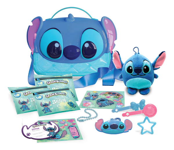 Cartera 16cm Stitch Glambuddies Con Bolso De Peluche Wabro