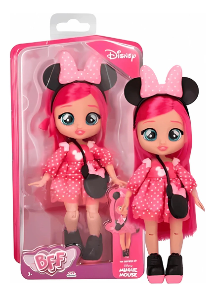 Muñeca Cry Babies Bff Minnie Mouse Articulada 22cm Con Acc
