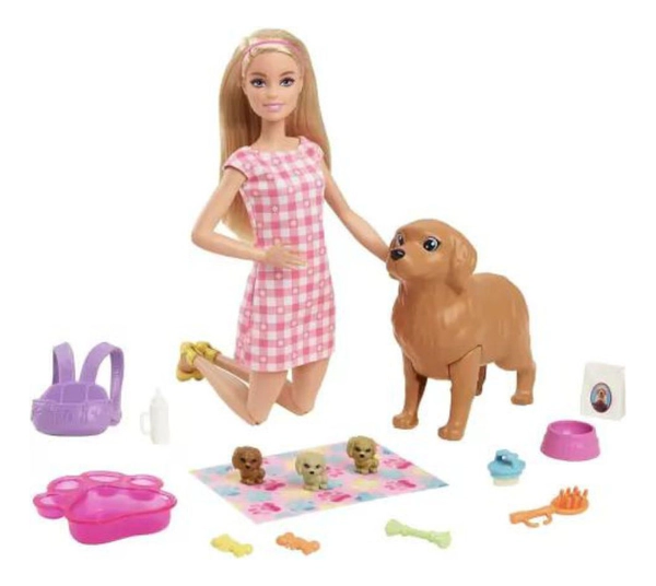 Barbie Mascota Embarazada Perritos Cachorros Recién Nacidos