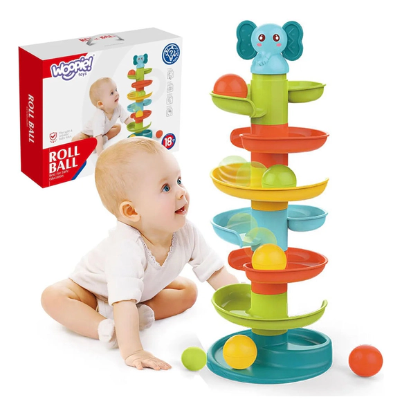 Juguete Tobogan Pelotas Sonajeras 7 Pisos Para Bebes