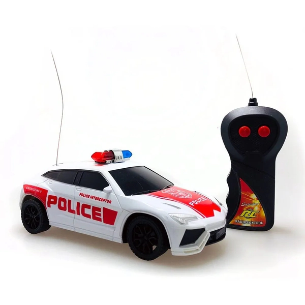 Auto De Policía A Radio Control Remoto 1:24 Original Niños