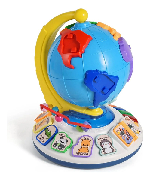 Globo Terráqueo Musical Con Continentes Y Animales