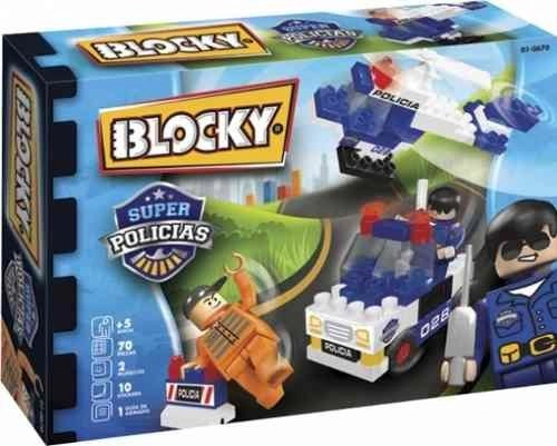 Blocky Construcción Super Policías 70 Piezas Dimare 0670
