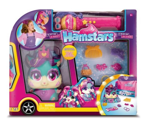 Hamstars Popstar World Tour Bus Con Microfono Y Accesorios