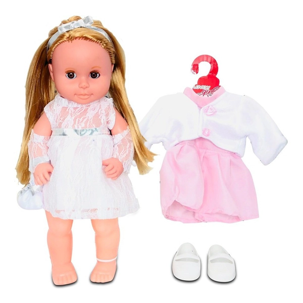 Muñeca Lovely Girl Con Set Ropa De Fiesta Cariñito