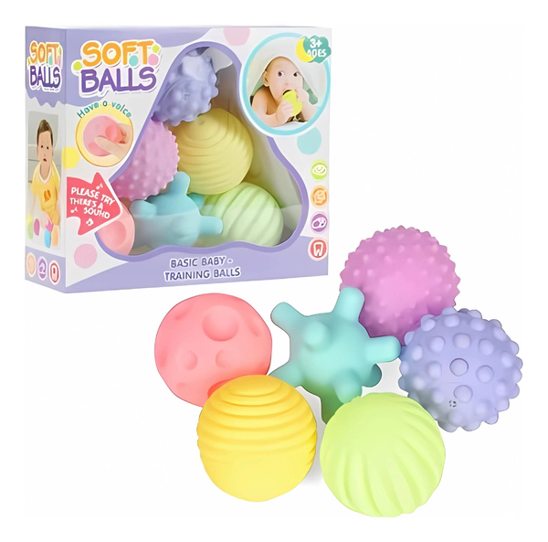 Set De Pelotas Sensoriales Estimulo Para Bebes Con Texturas