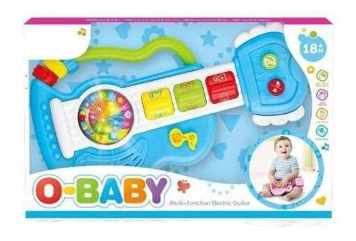 Sonajero Didáctico Para Bebe En Forma De Guitarra Con Luz Y