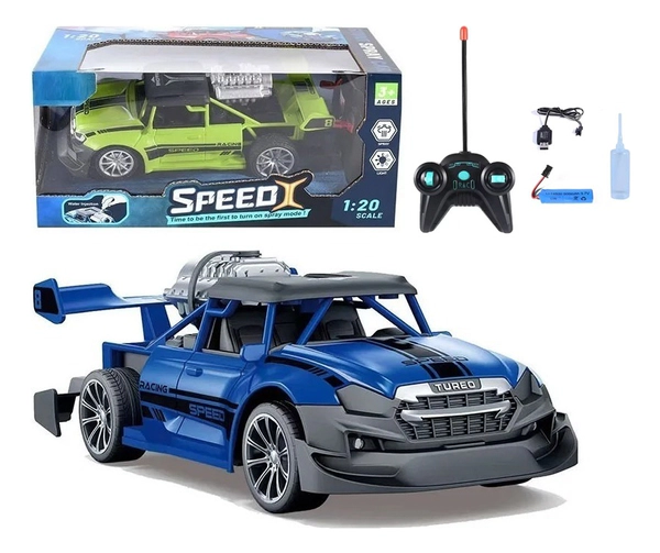 Auto Radio Control Speed Con Lanza Humo Escala 1:20 Cuot