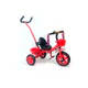 Triciclo Con Timbre Y Manija Direccional Doble Canasto ROJO