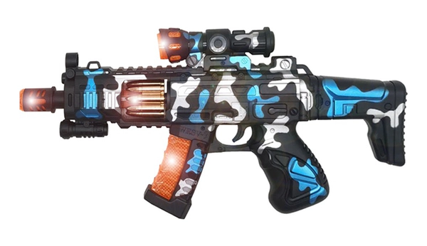 Ametralladora Arma De Juguete Rifle Con Mira Luces Y Sonido