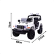 Auto Jeep A Batería 12v Control Remoto Luz Música Giro BLANCO