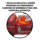 Camion De Bomberos Con Radio Control Diseño Color Rojo
