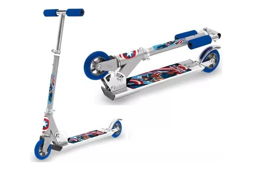 Monopatín Aluminio Avengers Con 2 Ruedas Reforzado