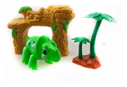 Set Animalitos De Juguete Dinosaurio Y Cueva Simil Playmobil