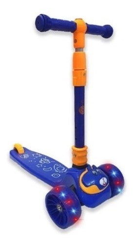Monopatin Infantil Plegable 3 Ruedas C/alturas Luz Y Sonido