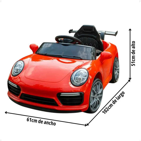 Auto A Batería 6v Deportivo Control Remoto Padres Sonido Luz ROJO