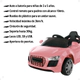 Auto A Batería Rosa Con R/control Padres 6v Luces Sonido