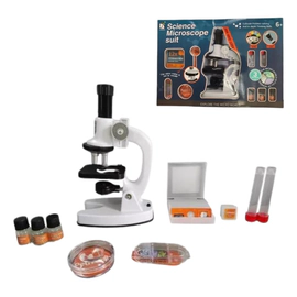 Microscopio Gran Aumento 200x-1200x Luz Led Con Accesorios
