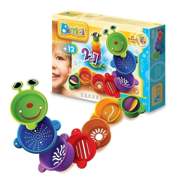 Bimbi Set 2 En 1 Gusanito Apilable Para El Agua