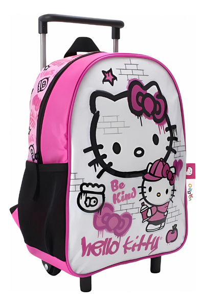 Mochila Escolar Hello Kitty Grafiti Con Carro 12' Wabro