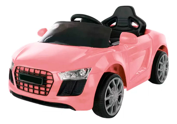 Auto A Batería Rosa Con R/control Padres 6v Luces Sonido