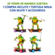 Tortugas Ninja Con Skate Y Accesorios 12cm Surtido Wabro