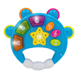 Pandereta Musical Con Luz Y Sonido Juguete Bebe Didáctico