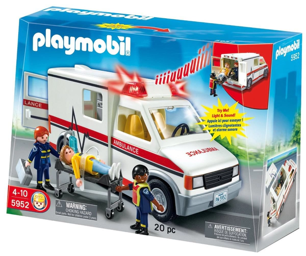 Ambulancia Rescate Con Luz Y Sonido Playmobil Original