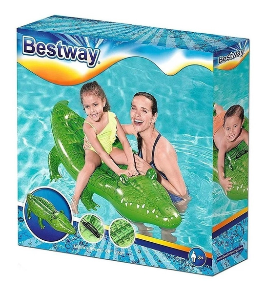 Cocodrilo Inflable Camuflado P/pileta 175cm Orig Bestway