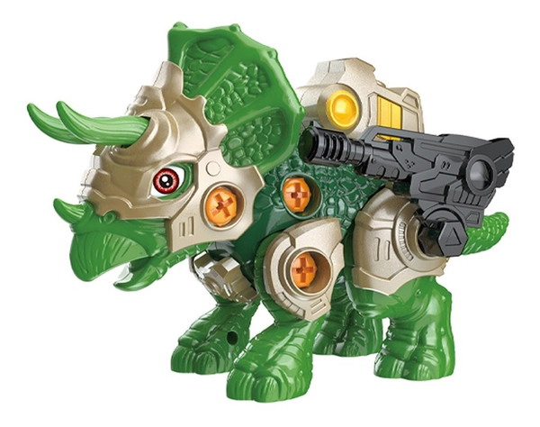 Dinosaurio Triceratop Para Armar 2 En 1 C/luz Y Sonido Artic