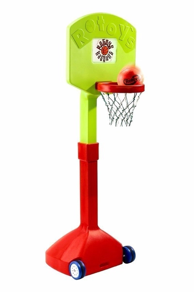 Aro Basquet Con Pie Altura Regulable 2,50mt Reforzado Rotoys