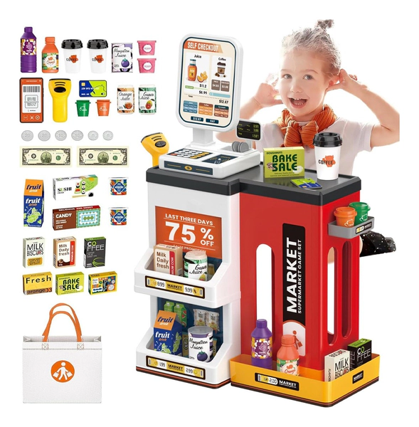 Juguetes De Caja Registradora De 86 Piezas Para Niños