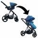 Cochecito 3 En 1 De Aluminio Liviano Con Moises Y Huevito