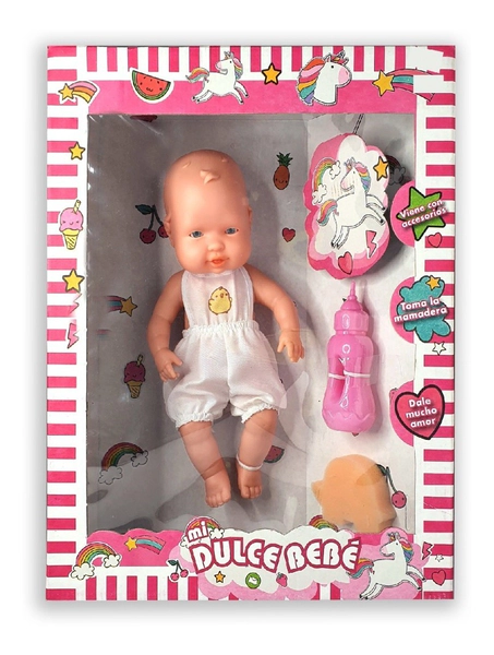 Bebé De Juguete Nenino 36cm Con Mamadera Esponja De Baño