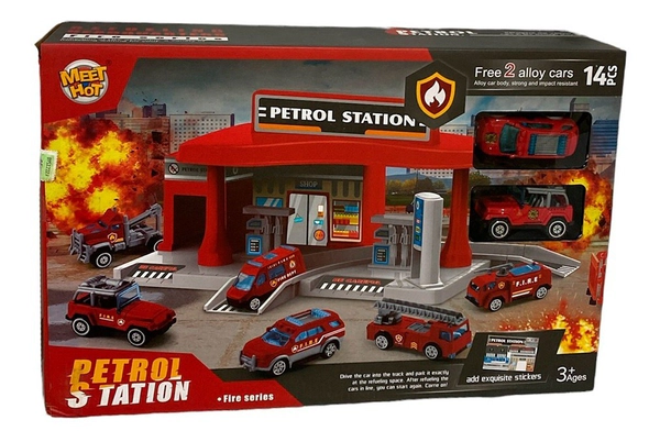 Estación De Bomberos Playset Con Autos Coleccionables Niños