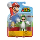 Figura Super Mario Luigi Cat Articulada 10 Cm Jakks Original