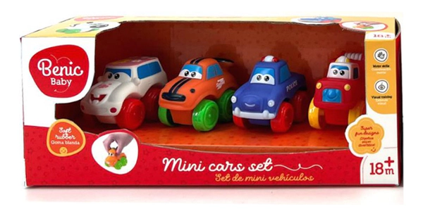 Set De Mini Autitos Con Forma De Animalitos Benic Baby Orig.