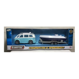 Auto Colección Teamsterz Playset Caravana Y  Bote