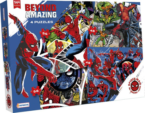 Rompecabezas Spiderman Beyond Amazing 4 En 1 Tapimovil