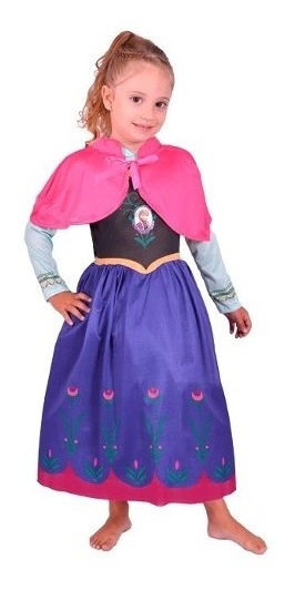 Disfraz Frozen Anna C/acc Luminoso Lic Disney Orig New Toys