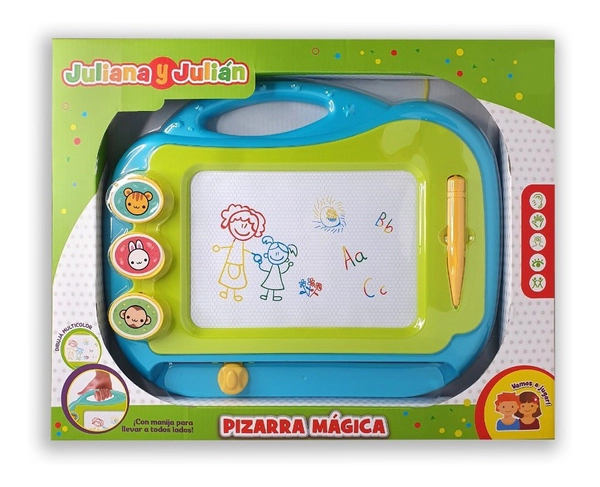 Pizarra Magica Juliana Con Formas Imantadas Y Con Manija