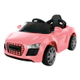 Auto A Batería Rosa Con R/control Padres 6v Luces Sonido